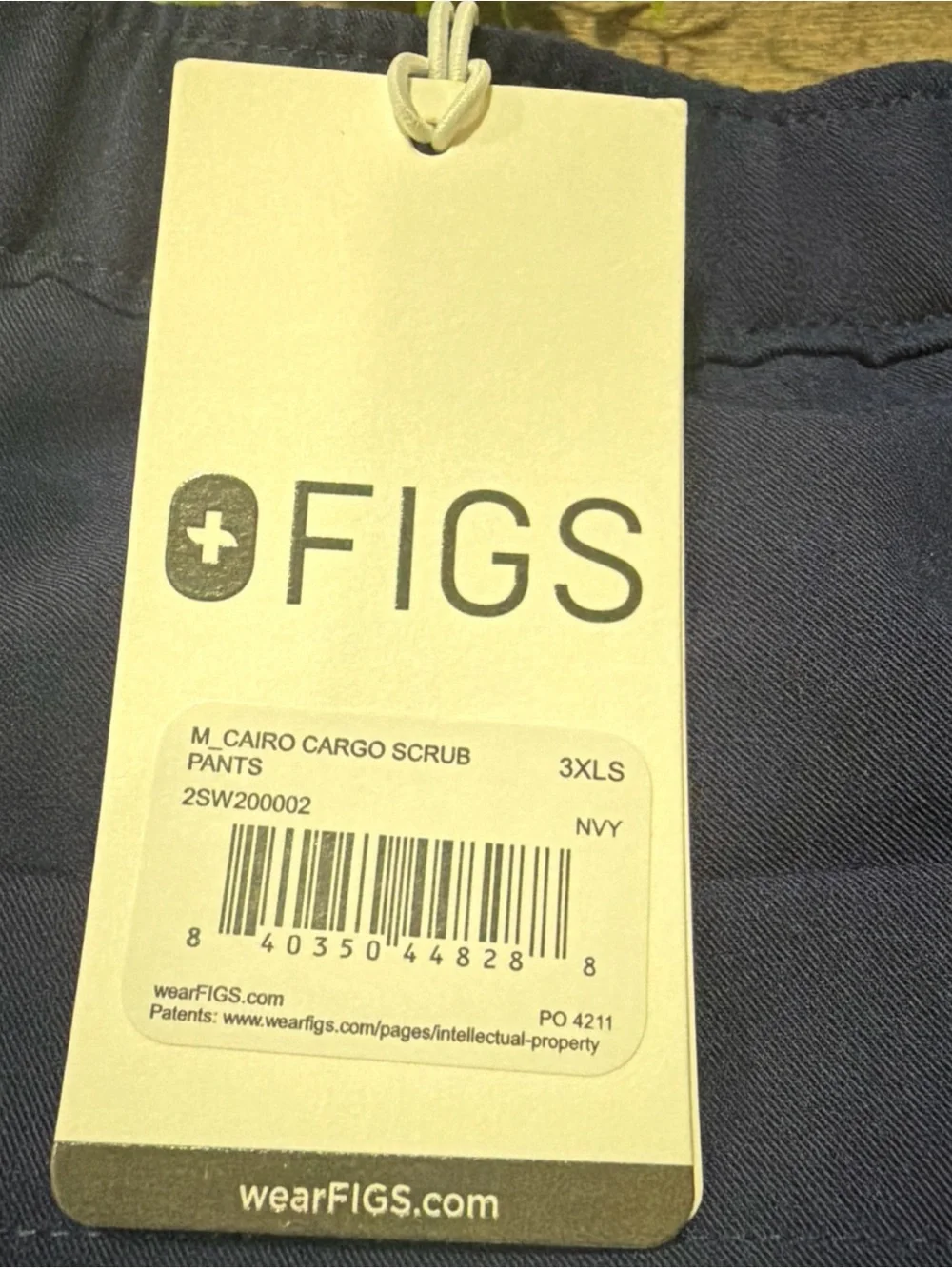 NWT Figs Mens Scrub Pants Size 3XLS Cairo Navy Blue Technical Collection